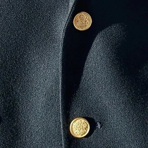 Haggar Mens 100% Pure Wool Mens Suit Jacket Gold Buttons Size 42 in Blue - Picture 7 of 12